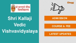Shri Kallaji Vedic Vishvavidyalaya - [SKVV], Chittorgarh