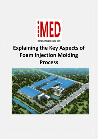 Explaining the Key Aspects of Foam Injection Molding Process