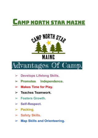 Summer camps New England.