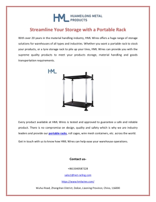 Streamline Your Storage with a Portable Rack