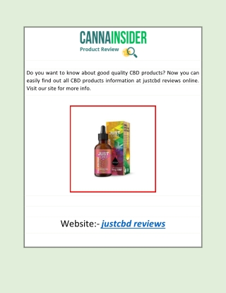 justcbd reviews