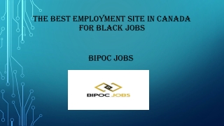 The Best Employment Site in Canada for Black Jobs