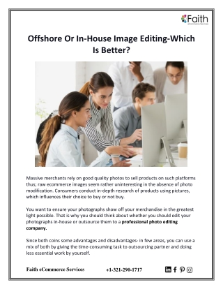 Offshore Or In-House Image Editing-Which Is Better?