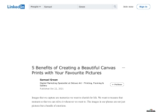 5 Benefits of Creating a Beautiful Canvas Prints with Your Favourite Pictures