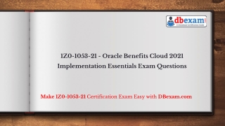 1Z0-1053-21 - Oracle Benefits Cloud 2021 Implementation Essentials Exam Question
