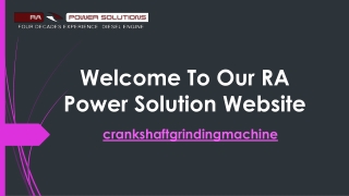 Crankshaft Grinding Machine- Machining of Crankshaft – RA Power Solutions