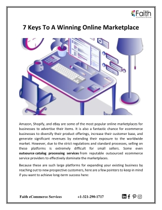 7 Keys To A Winning Online Marketplace