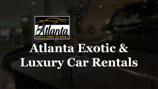 Atlanta Wedding Car Rental Can Give you With Higher-quality Services