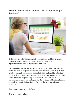 What Is Spreadsheet Software