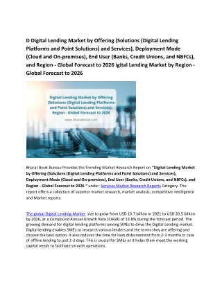 Global Digital Lending Market Research Report 2021-2026