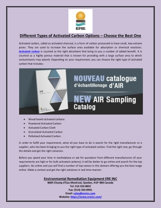 Different Types of Activated Carbon Options Choose the Best One