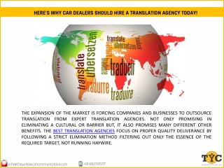 Here’s Why Car Dealers Should Hire A Translation Agency Today!