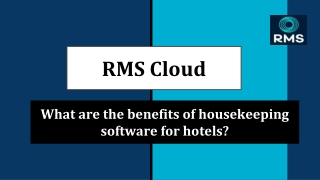 What are the benefits of housekeeping software for hotels?