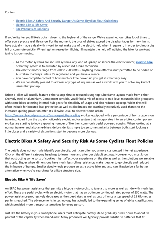 Just How To Purchase The Most Effective Electric Bicycle