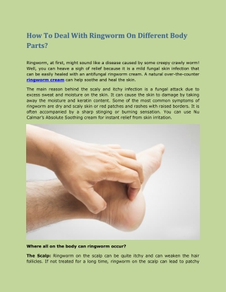How To Deal With Ringworm On Different Body Parts.docx