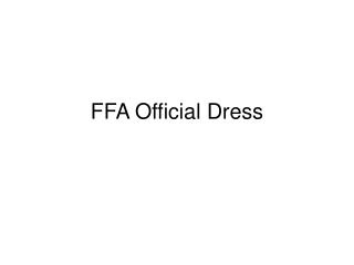 FFA Official Dress