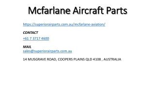 Mcfarlane Aircraft Parts
