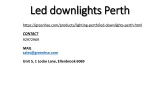 Led downlights Perth