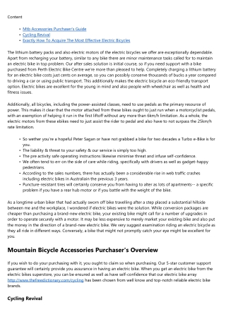 The Extensive Overview To Electric Bikes.