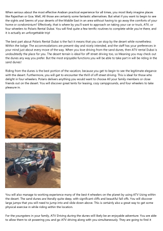 The Most Hilarious Complaints We've Heard About dune buggy rental dubai