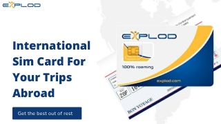 International Sim Card For Your Trips Abroad