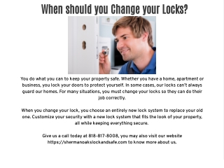 When should you Change your Locks?