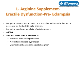 L-Arginine Supplement-Erectile Dysfunction-Pre-Eclampsia