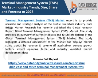 Terminal Management System (TMS) Market Growth, Trends And Forecast  including covid19 Impact