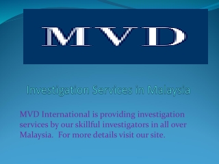 Investigation Services in Malaysia