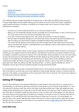 Benefits And Drawbacks Of Biking