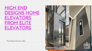 High End Designs Home Elevators in UAE