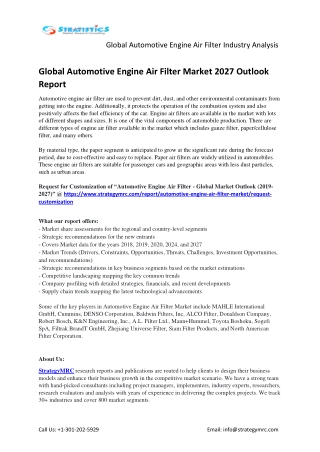 2027 Automotive Engine Air Filter Market Country & Regional Analysis