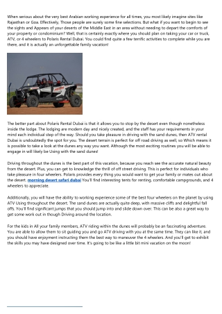 20 Fun Facts About ATV rental Dubai