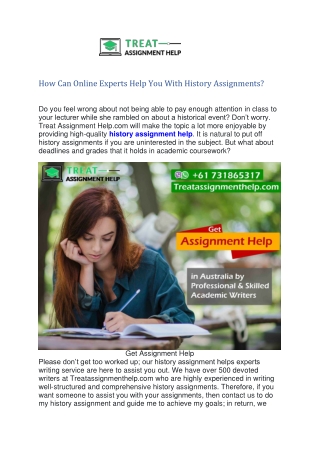 How Can Online Experts Help You With History