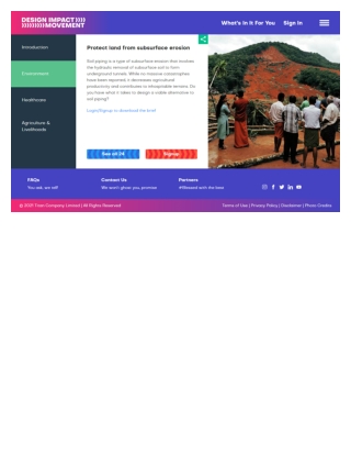 Protect land from subsurface erosion