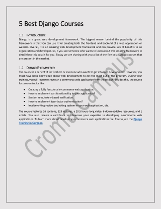 5 Best Django Courses