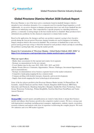 Piroctone Olamine Market Forecasts to 2028