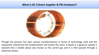 What is GC Column Supplier & PID Analyzers