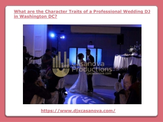 Professional Wedding DJ in Washington DC