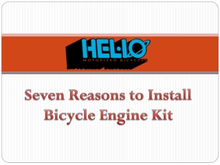 Install Quality Bicycle Engine Kit