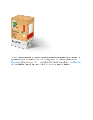 Dasacine tablet