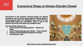 Economical Shops at Omaxe Chandni Chowk
