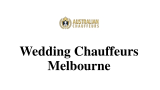 Wedding Chauffeurs Melbourne