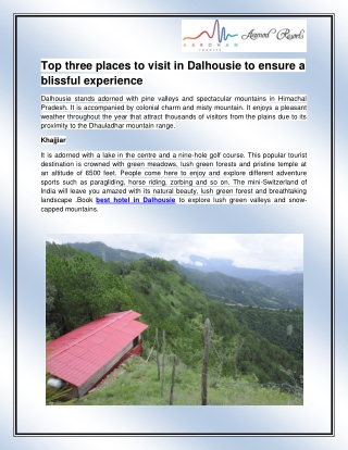 Best Cottages in Dalhousie 