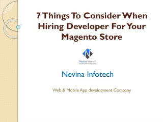 7 Things To Consider When Hiring Developer For your magento Store