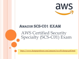 Latest Amazon SCS-C01 Dumps PDF For Perfect Dedication | Dumpsprofessor.com