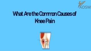 What Are the Common Causes of Knee Pain?