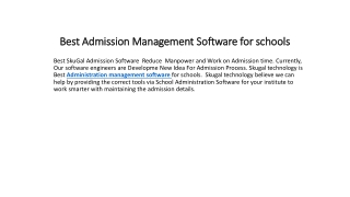 Best Admission Management Software for schools