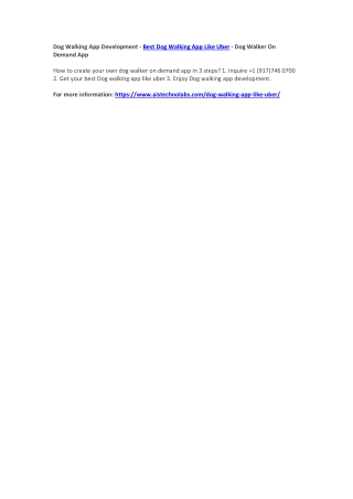 Dog Walking App Development - Best Dog Walking App Like Uber