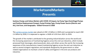 Sanitary Pumps and Valves Market Size Trends and Global Forecast to 2026